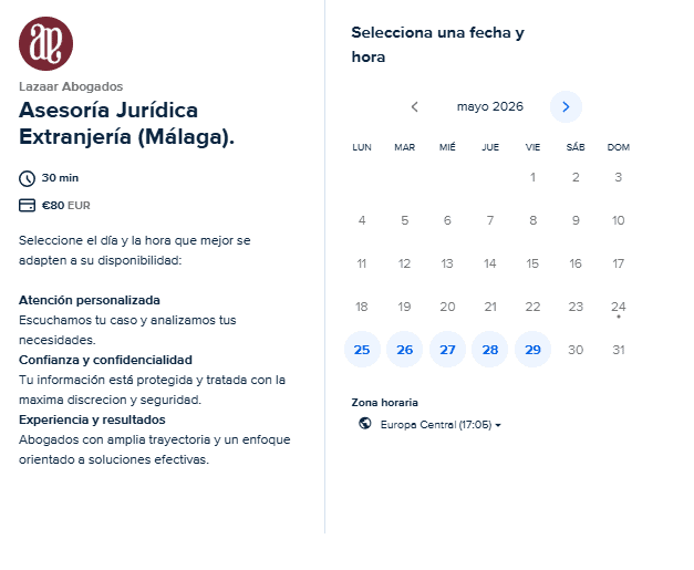Lazaar abogados, Cita Málaga Extranjeria