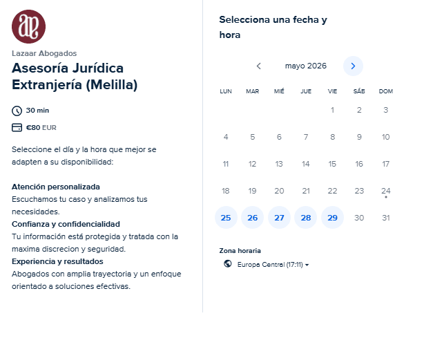 Lazaar abogados, cita melilla extranjeria